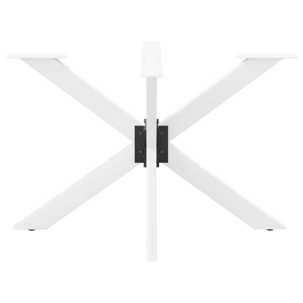 spisebordben edderkopformet hvid 120x68x(72-73) cm stål