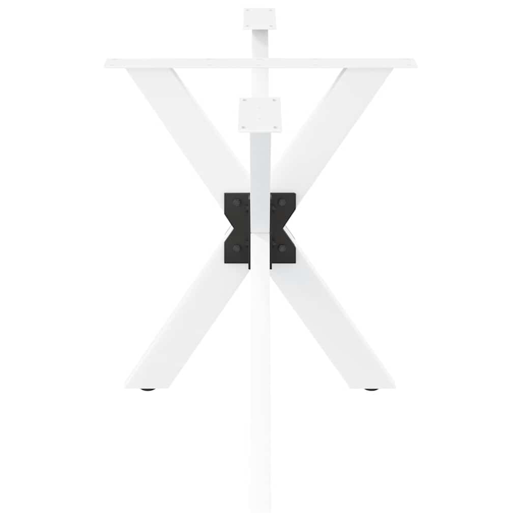 spisebordben edderkopformet hvid 120x68x(72-73) cm stål