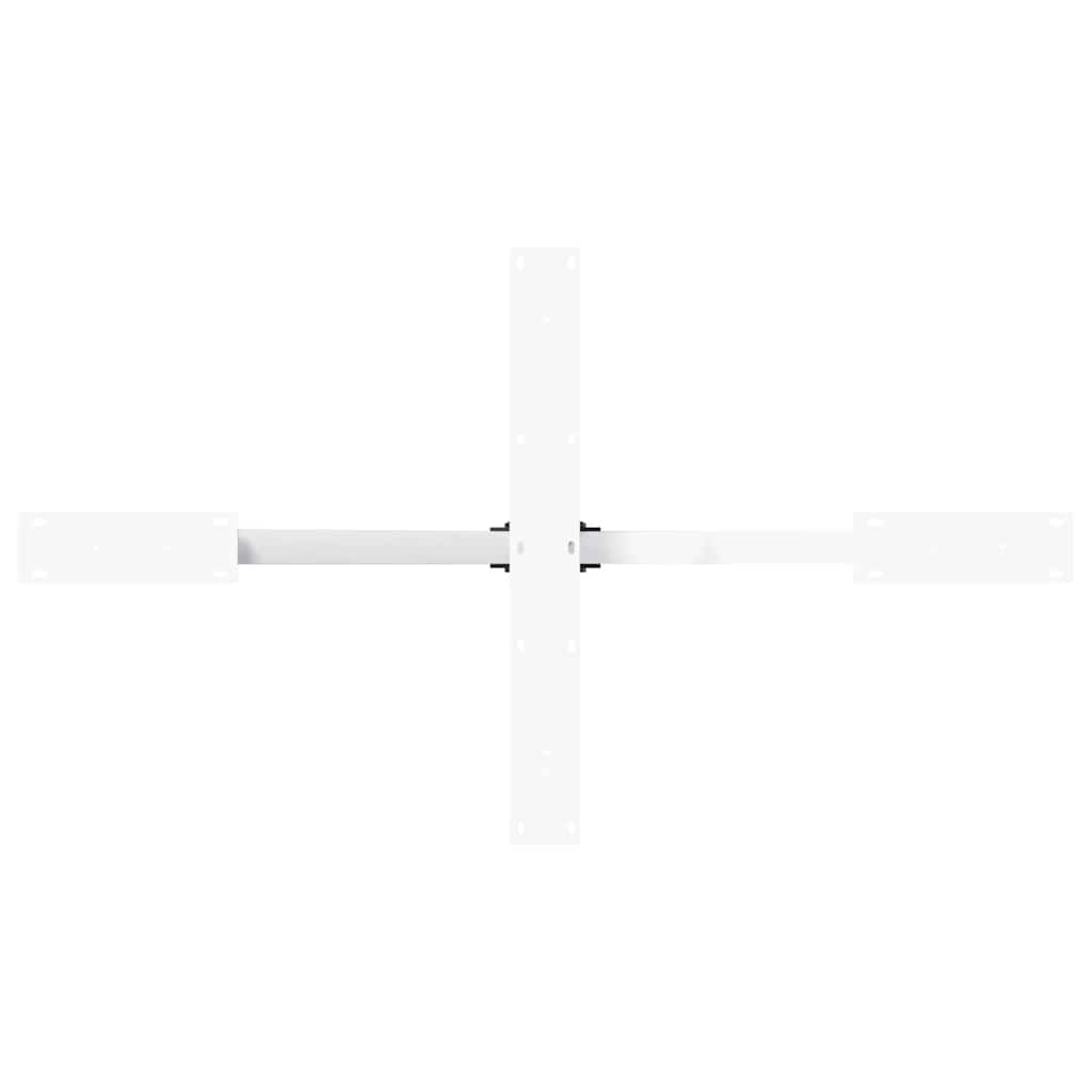 spisebordben edderkopformet hvid 120x68x(72-73) cm stål