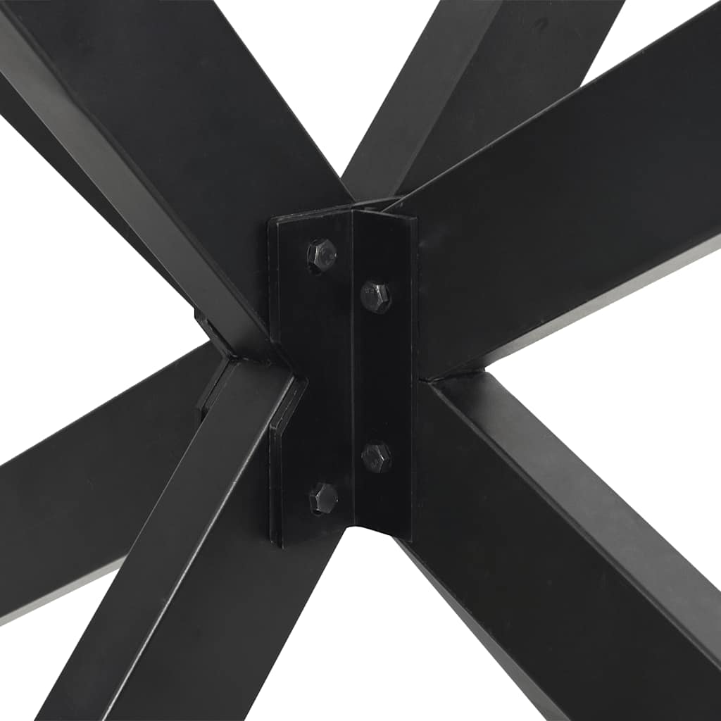 spisebordben edderkopformet antracit 120x68x(72-73) cm stål