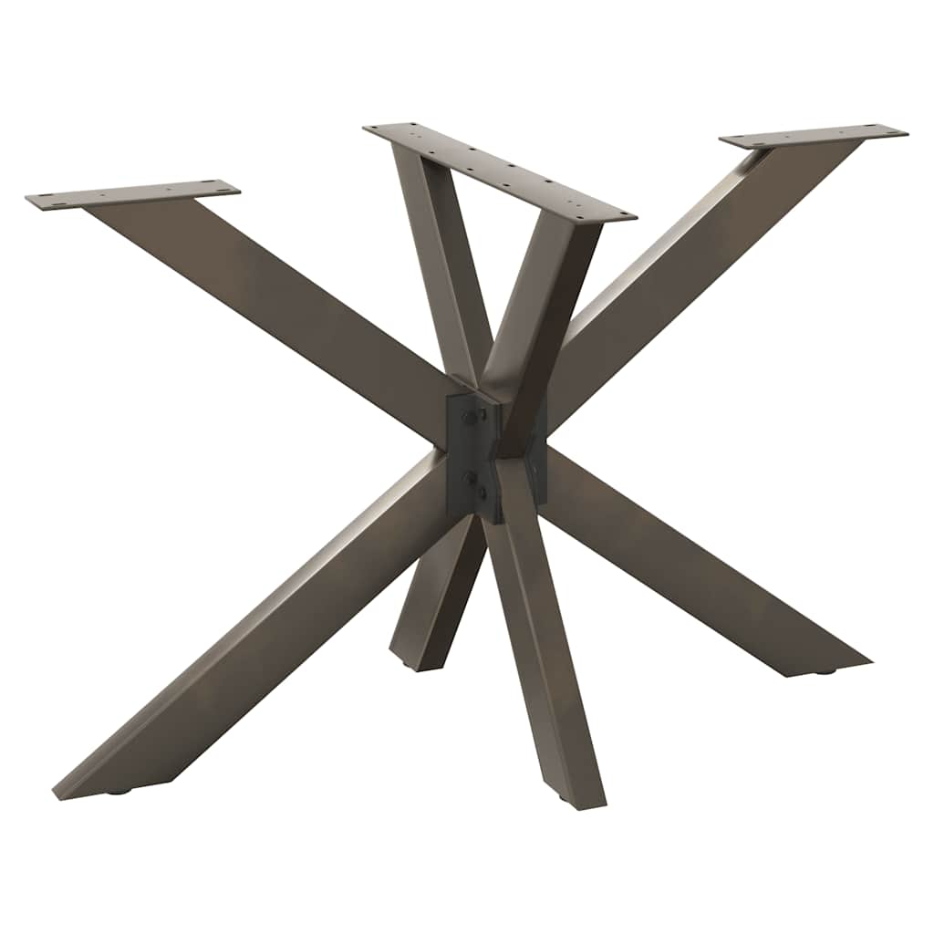 spisebordben edderkopformet sort 120x68x(72-73) cm stål