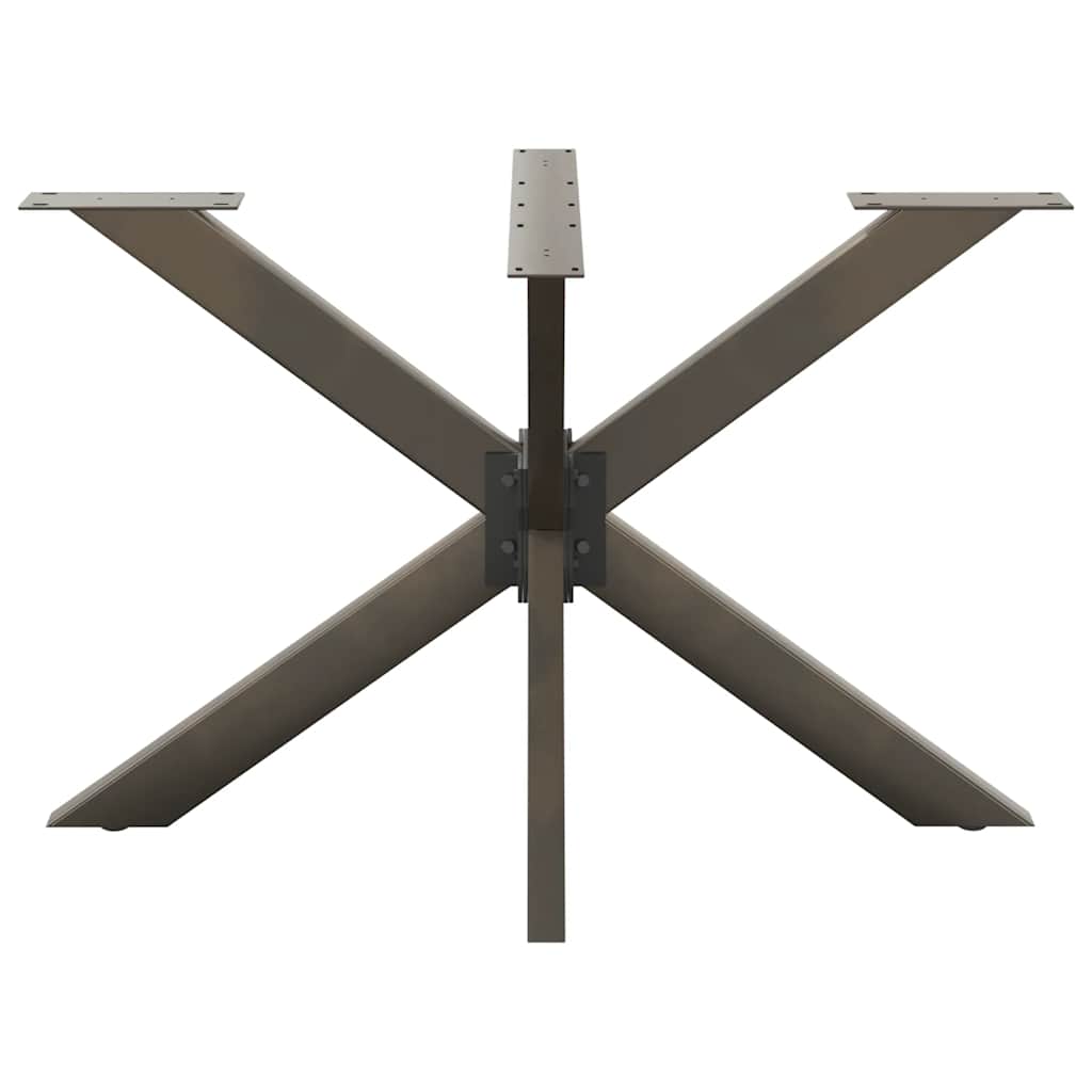 spisebordben edderkopformet sort 120x68x(72-73) cm stål