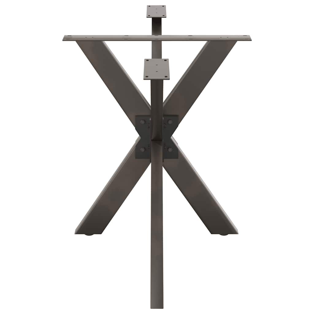 spisebordben edderkopformet sort 120x68x(72-73) cm stål