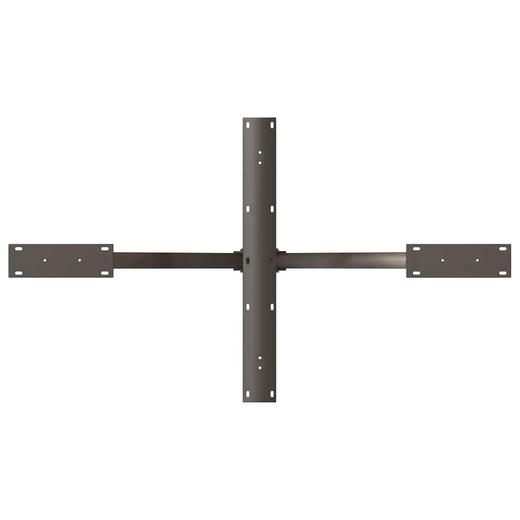 spisebordben edderkopformet sort 120x68x(72-73) cm stål