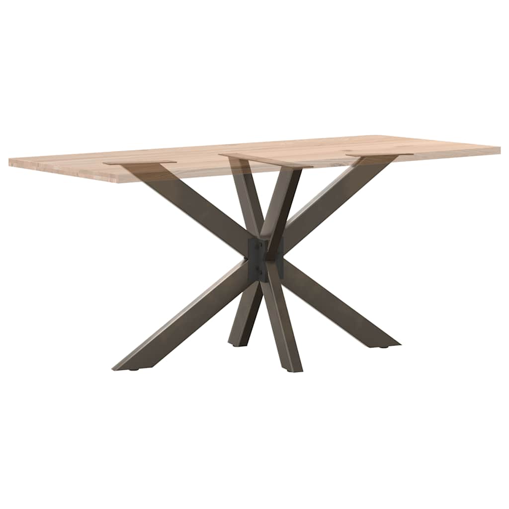 spisebordben edderkopformet sort 120x68x(72-73) cm stål