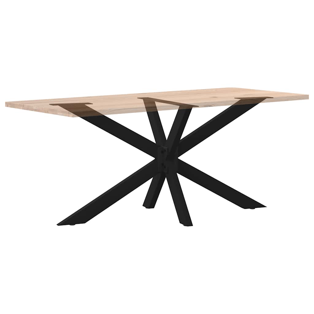 spisebordben edderkopformet sort 150x78x(72-73) cm stål
