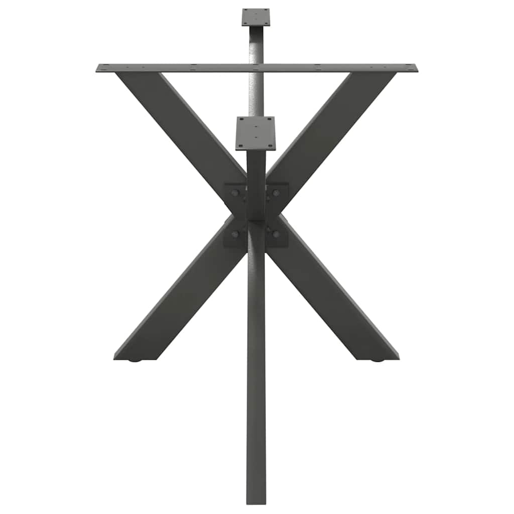 spisebordben edderkopformet antracit 150x78x(72-73) cm stål