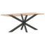 spisebordben edderkopformet antracit 150x78x(72-73) cm stål
