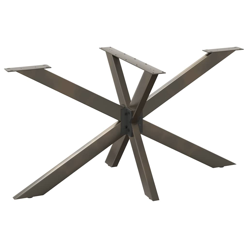 spisebordben edderkopformet sort 150x78x(72-73) cm stål