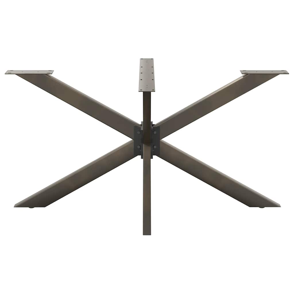 spisebordben edderkopformet sort 150x78x(72-73) cm stål