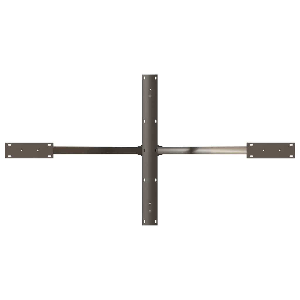 spisebordben edderkopformet sort 150x78x(72-73) cm stål