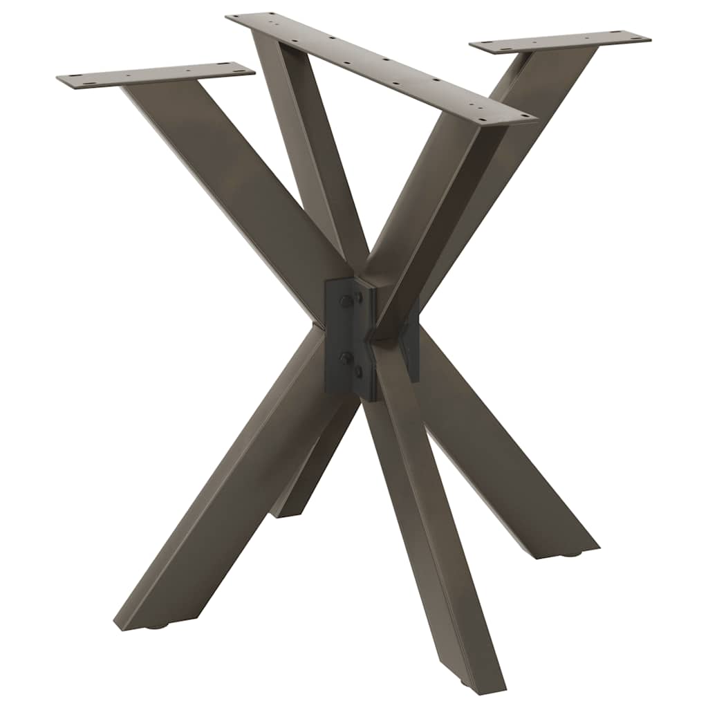 spisebordben edderkopformet sort 85x85x(72-73) cm stål