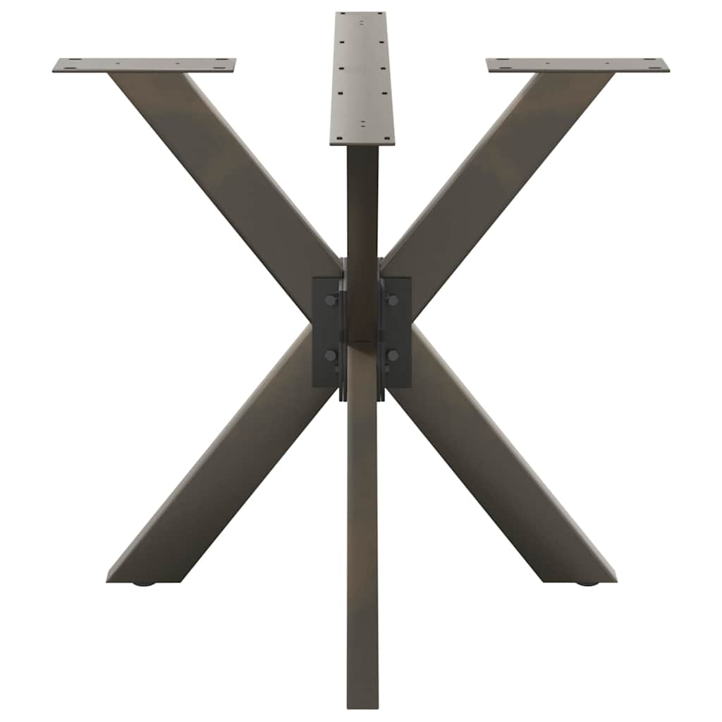 spisebordben edderkopformet sort 85x85x(72-73) cm stål