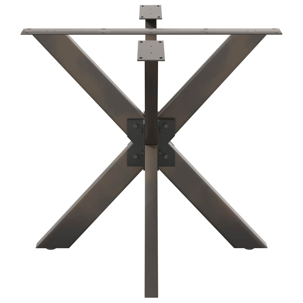 spisebordben edderkopformet sort 85x85x(72-73) cm stål