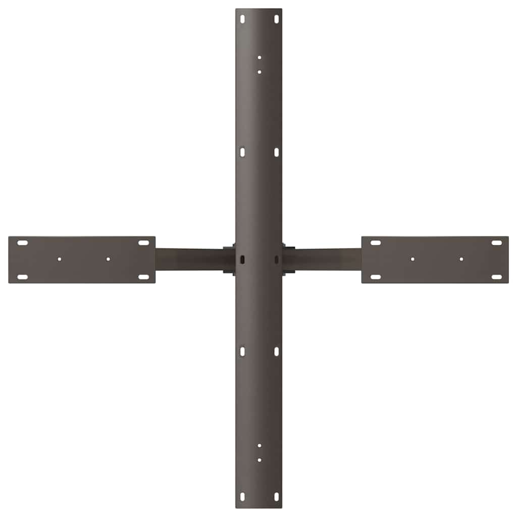 spisebordben edderkopformet sort 85x85x(72-73) cm stål