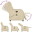 massagestol stof cremefarvet
