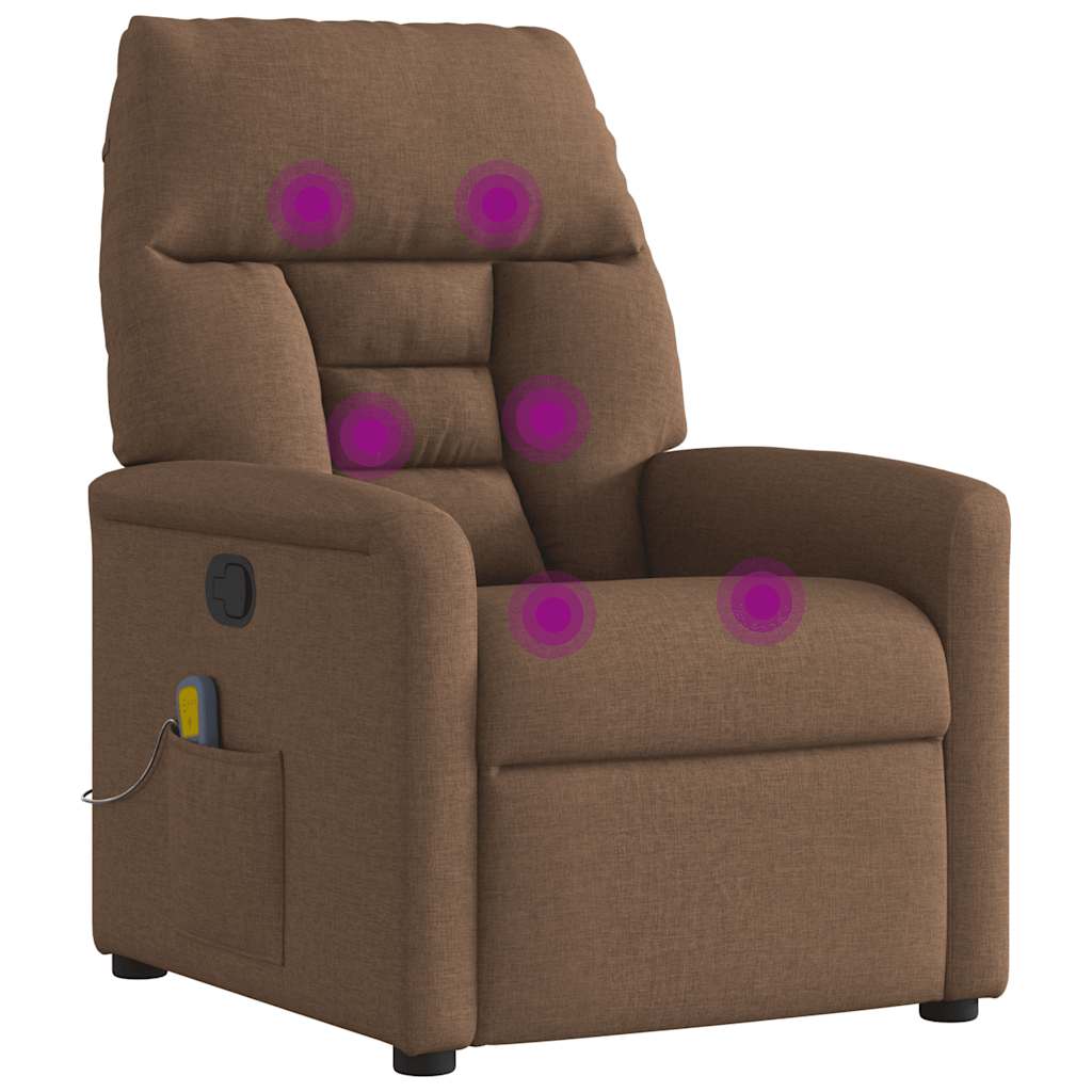 massagestol stof brun