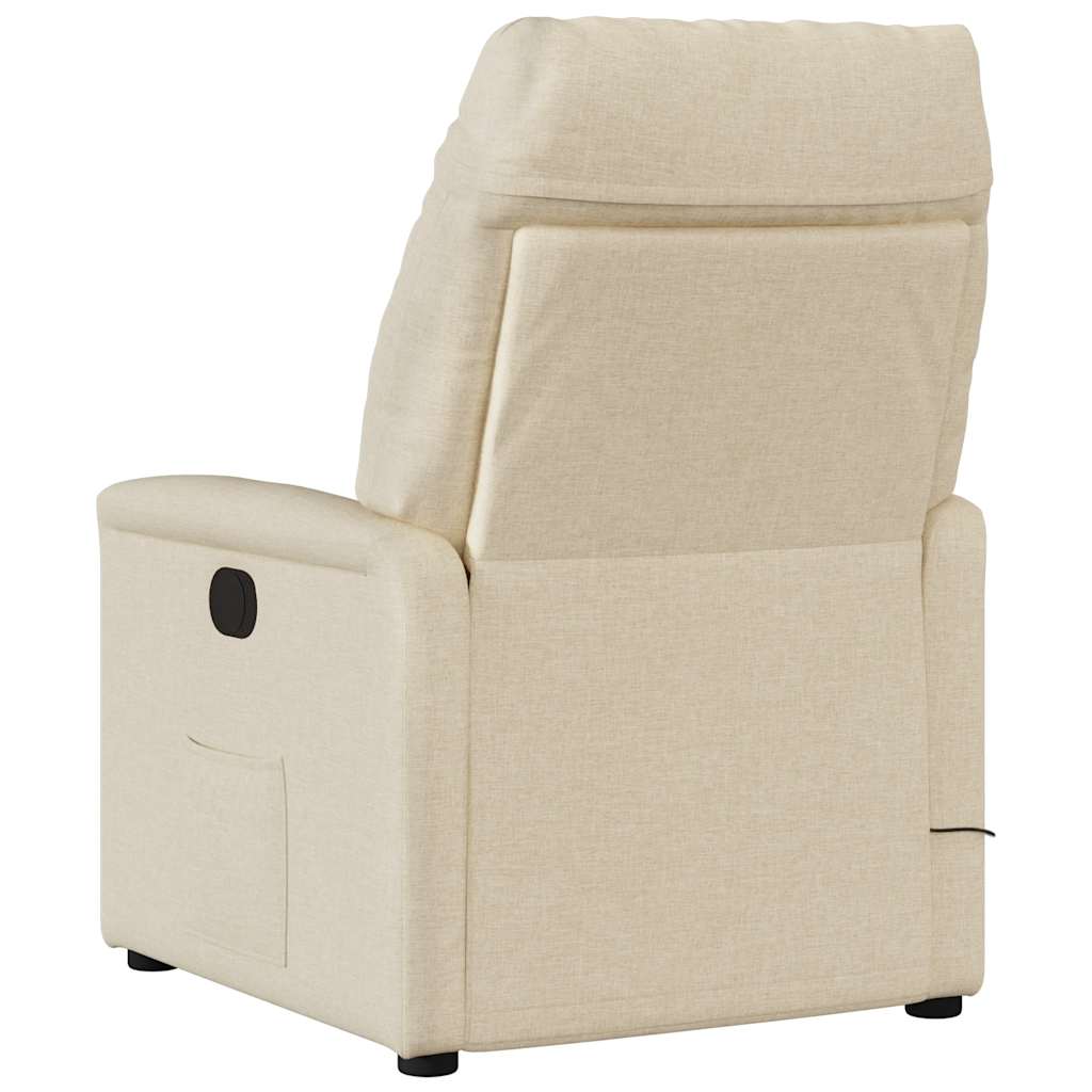 massagestol stof cremefarvet