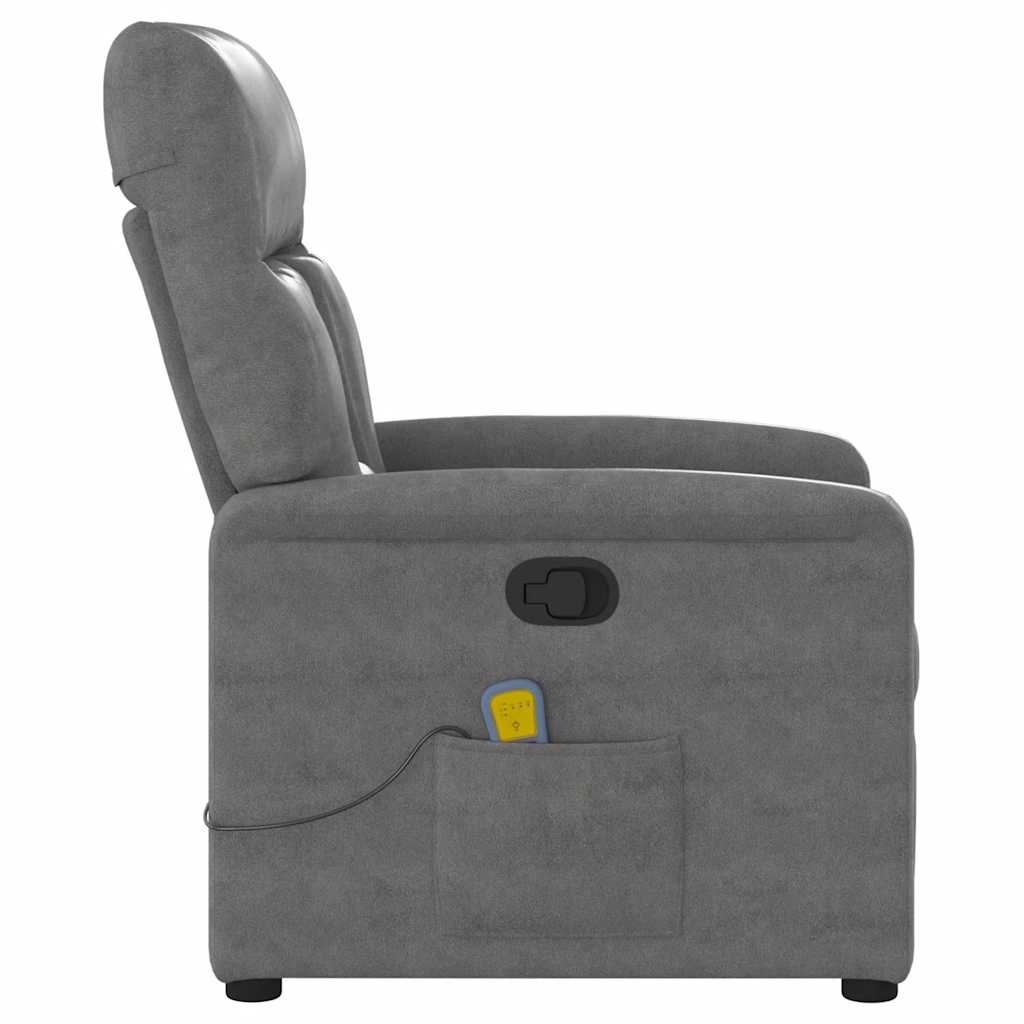 massagestol mikrofiberstof mørkegrå