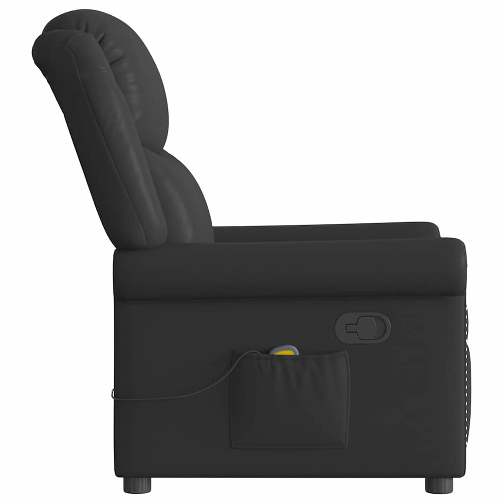 massagestol kunstlæder blank sort