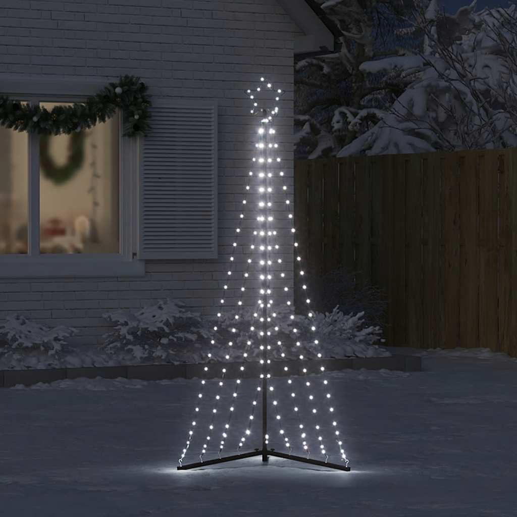 LED-juletræ 339 LED'er 182 cm koldt hvidt lys