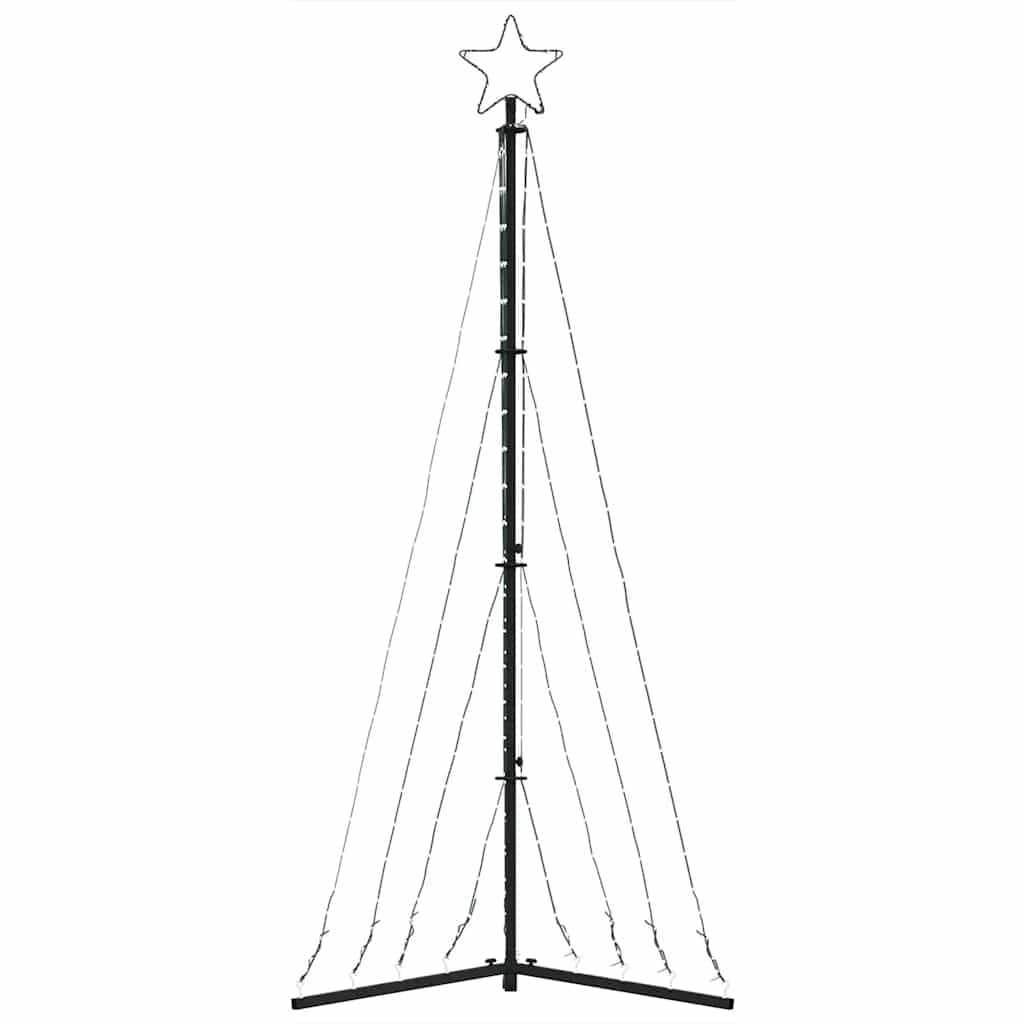 LED-juletræ 339 LED'er 182 cm koldt hvidt lys