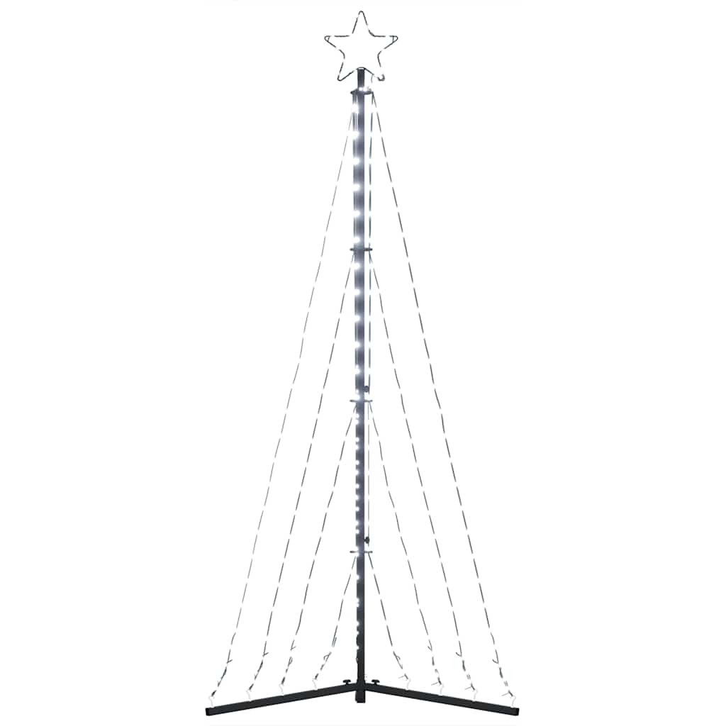 LED-juletræ 339 LED'er 182 cm koldt hvidt lys