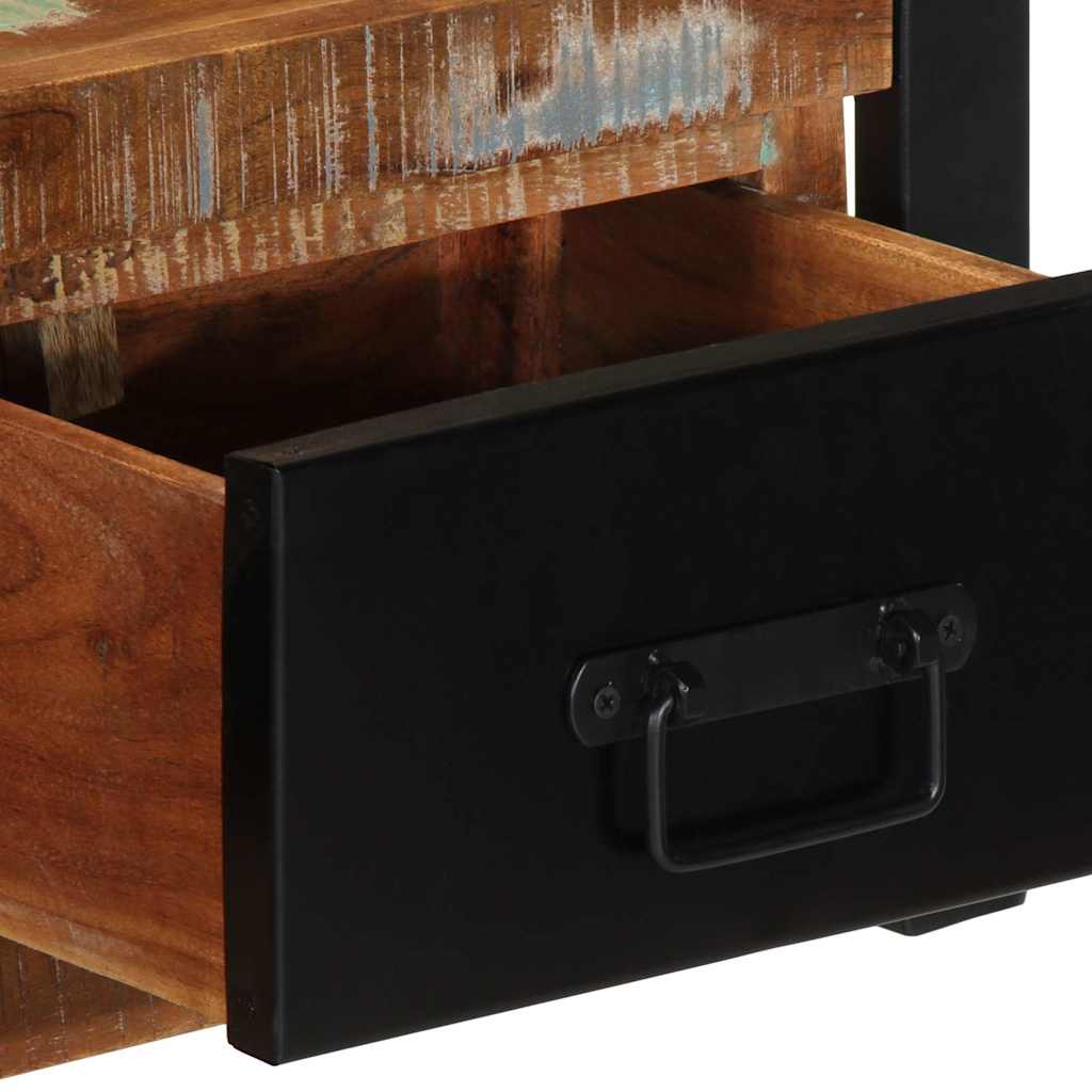 tv-bord 100x30x25 cm massivt genbrugstræ