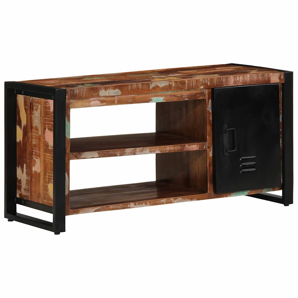 Sko bænk Flerfarvet 100 x 40 x 50 cm Massivt genbrugstræ