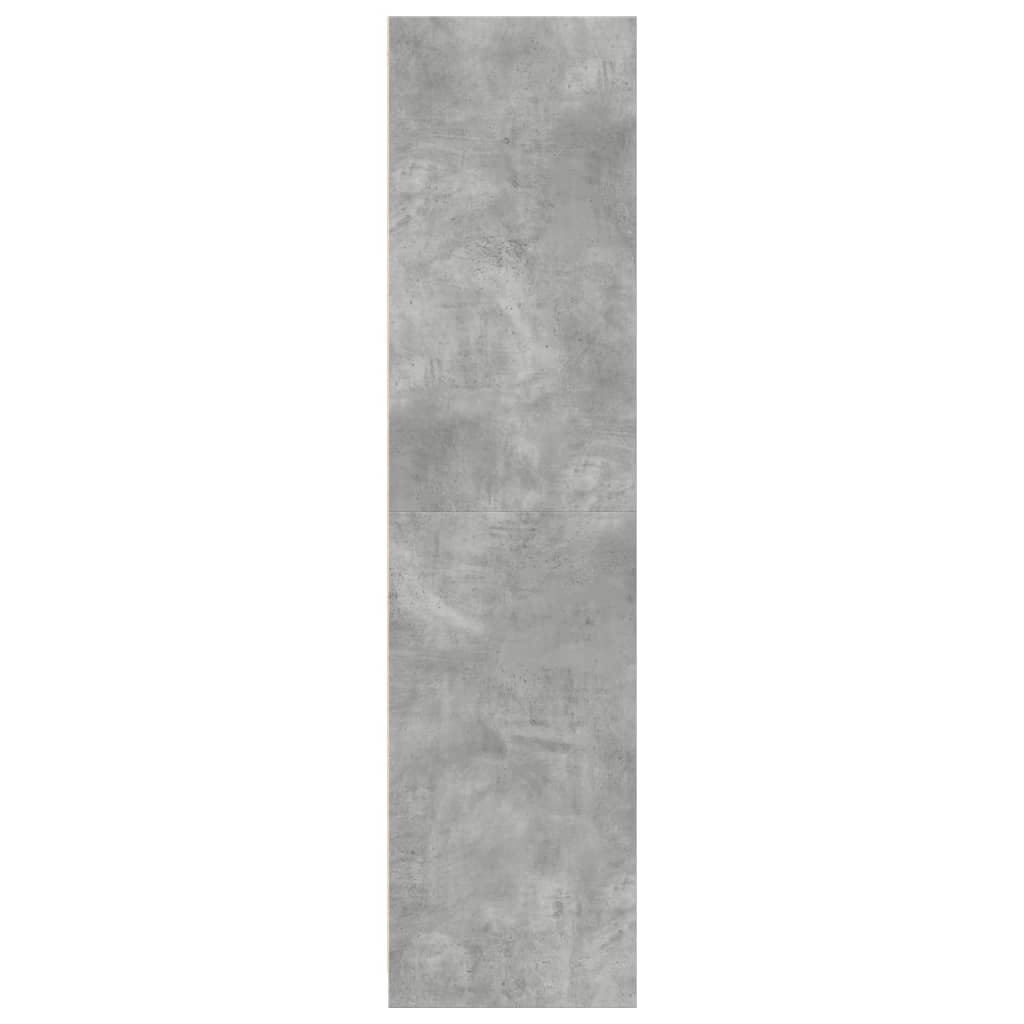 klædeskab 30x50x200 cm konstrueret træ betongrå