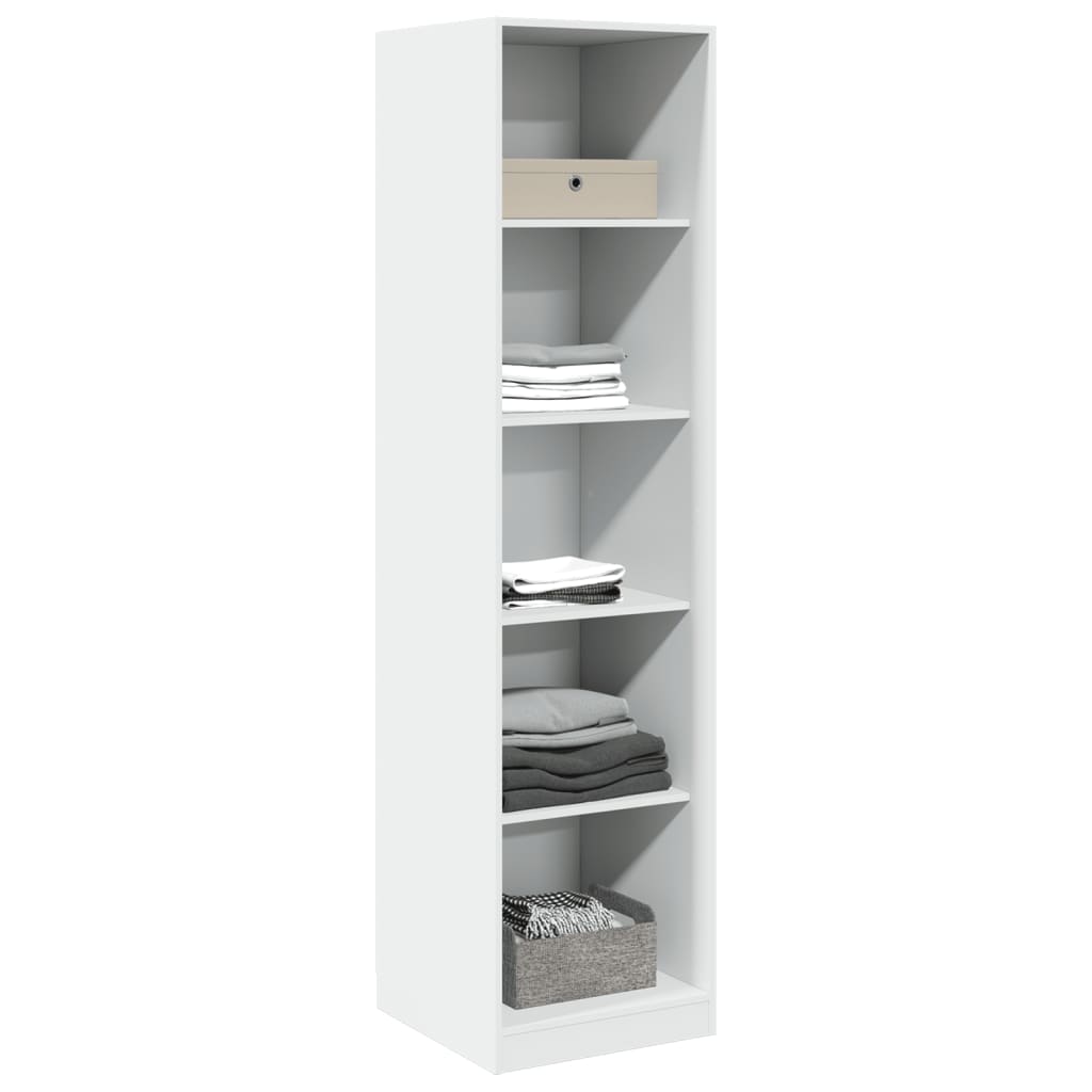 klædeskab 50x50x200 cm konstrueret træ hvid