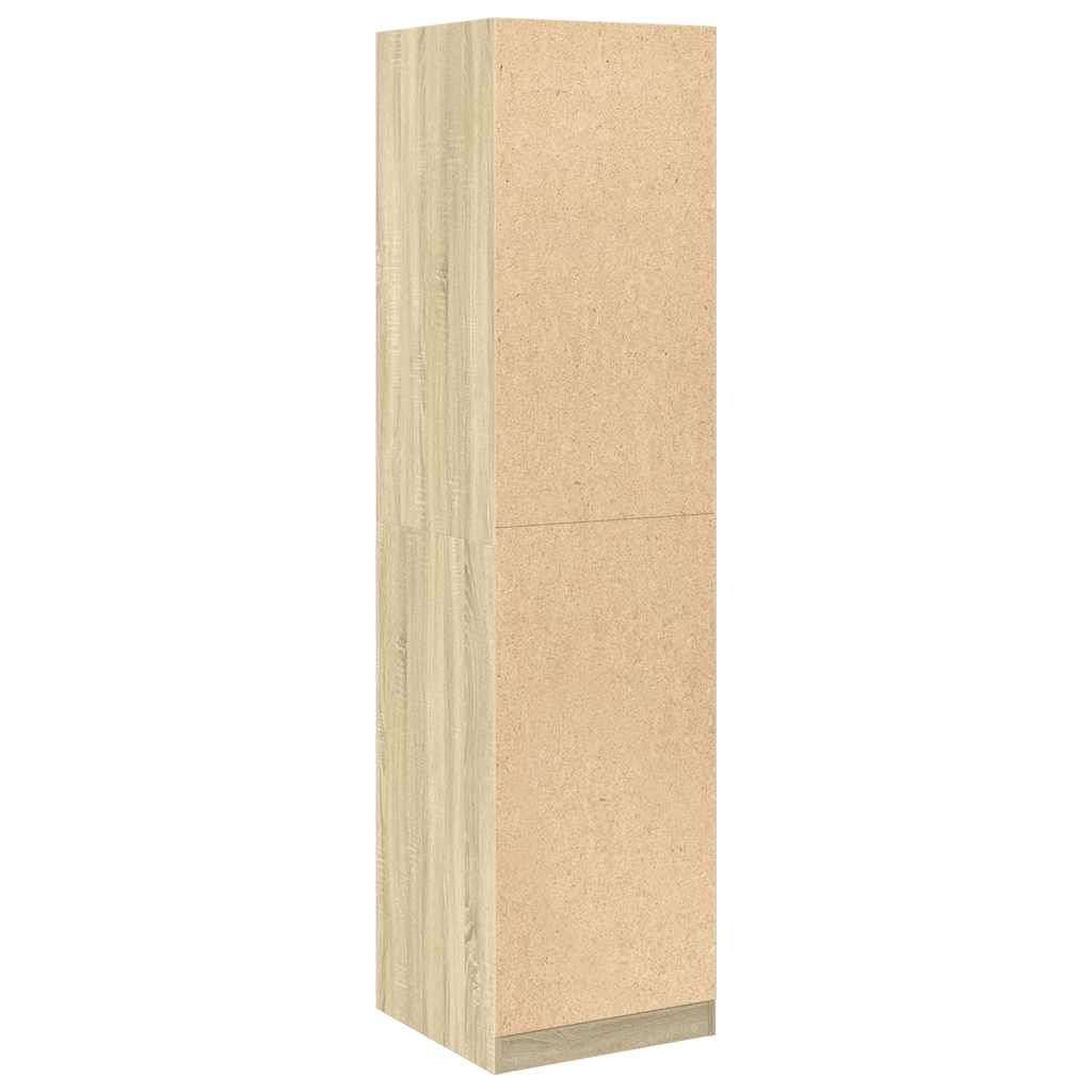 klædeskab 50x50x200 cm konstrueret træ sonoma-eg