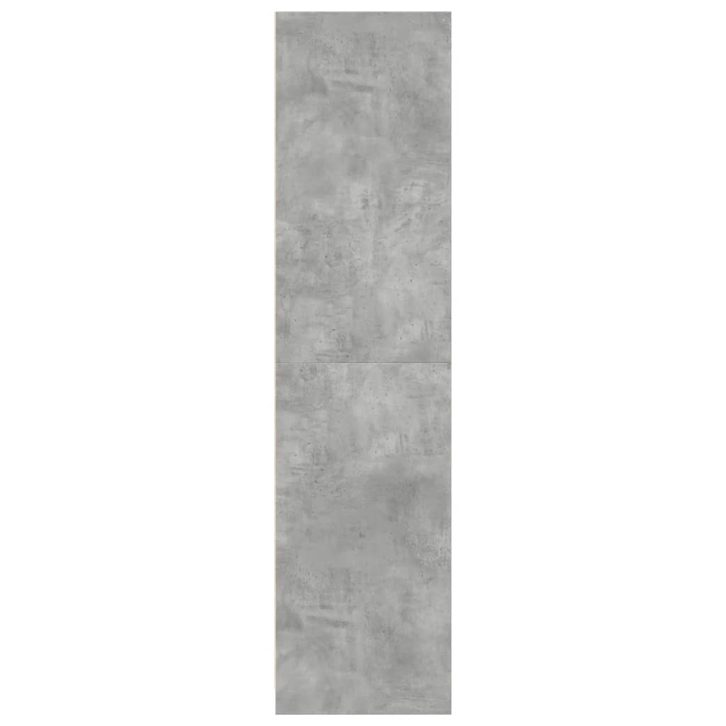 klædeskab 30x50x200 cm konstrueret træ betongrå