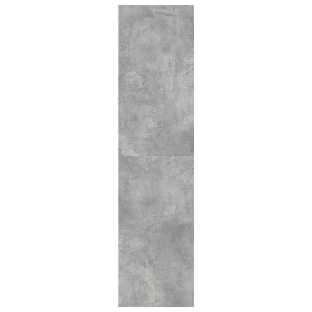 klædeskab 80x50x200 cm konstrueret træ betongrå