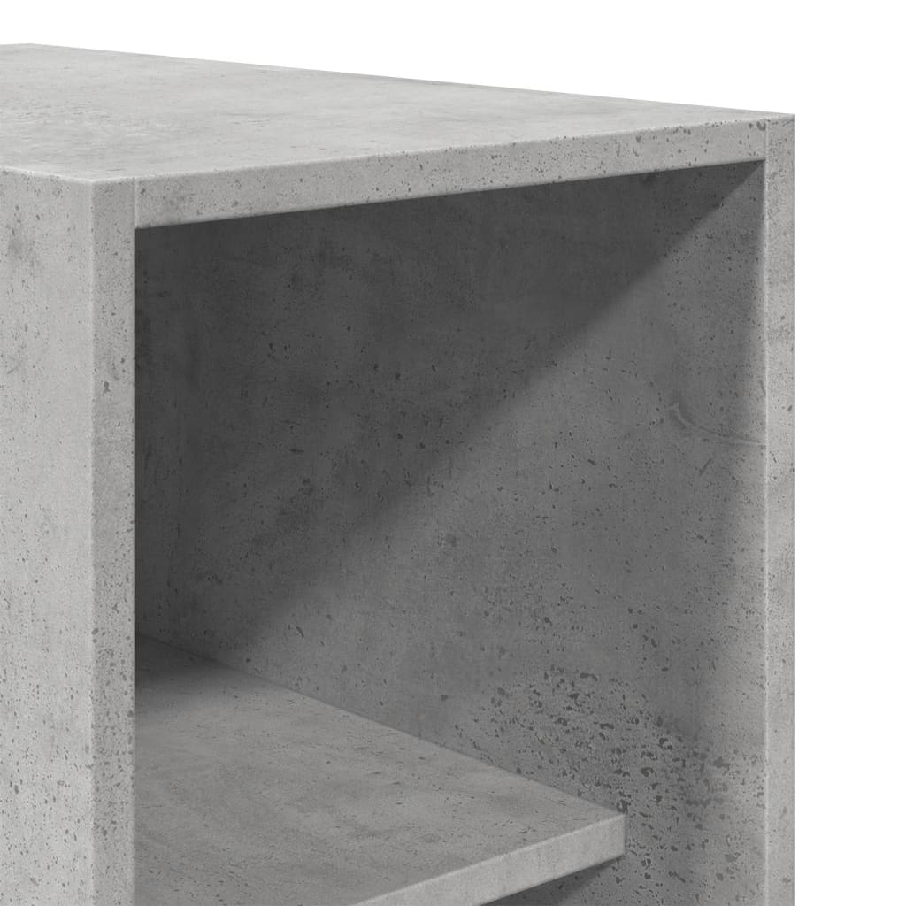 klædeskab 30x50x200 cm konstrueret træ betongrå