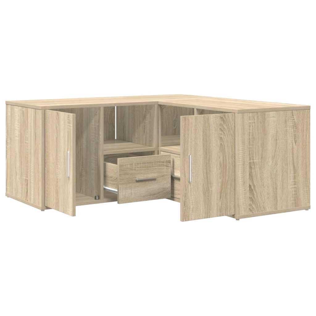 hjørneskab 160x40x45 cm konstrueret træ sonoma-eg