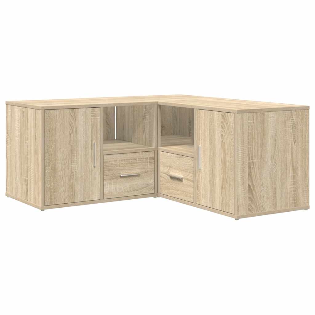 hjørneskab 160x40x45 cm konstrueret træ sonoma-eg