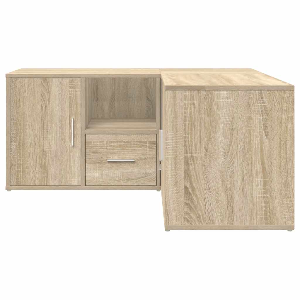 hjørneskab 160x40x45 cm konstrueret træ sonoma-eg