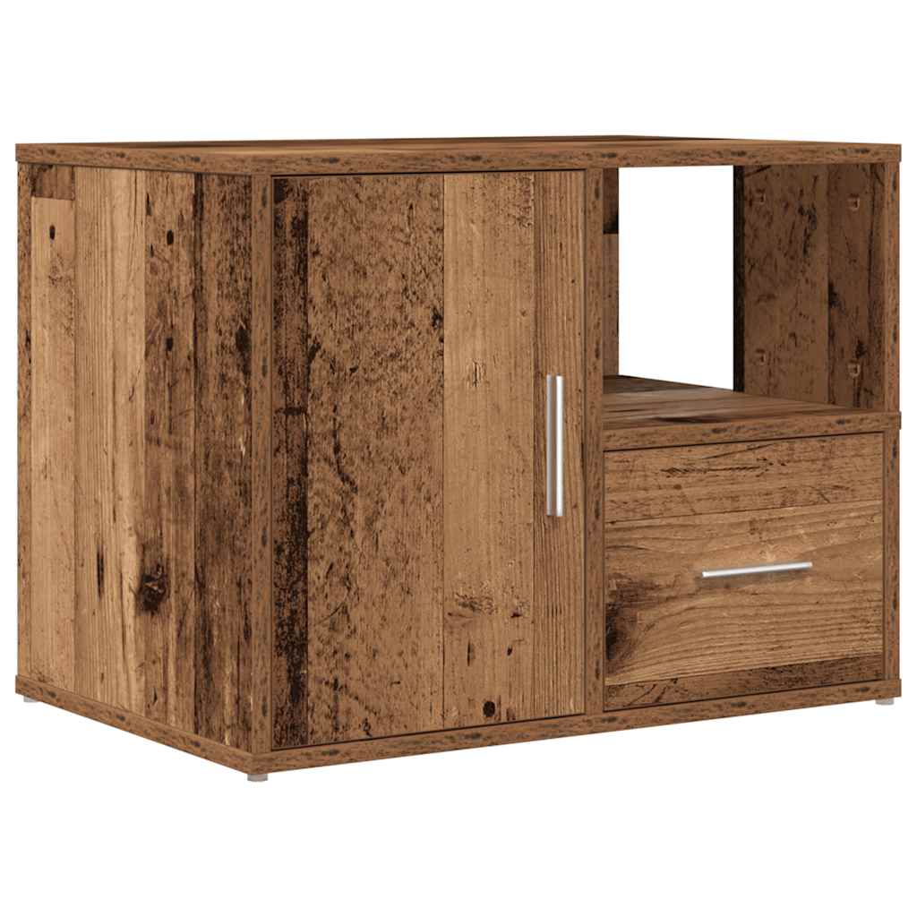 hjørneskab 160x40x45 cm konstrueret træ gammelt trælook
