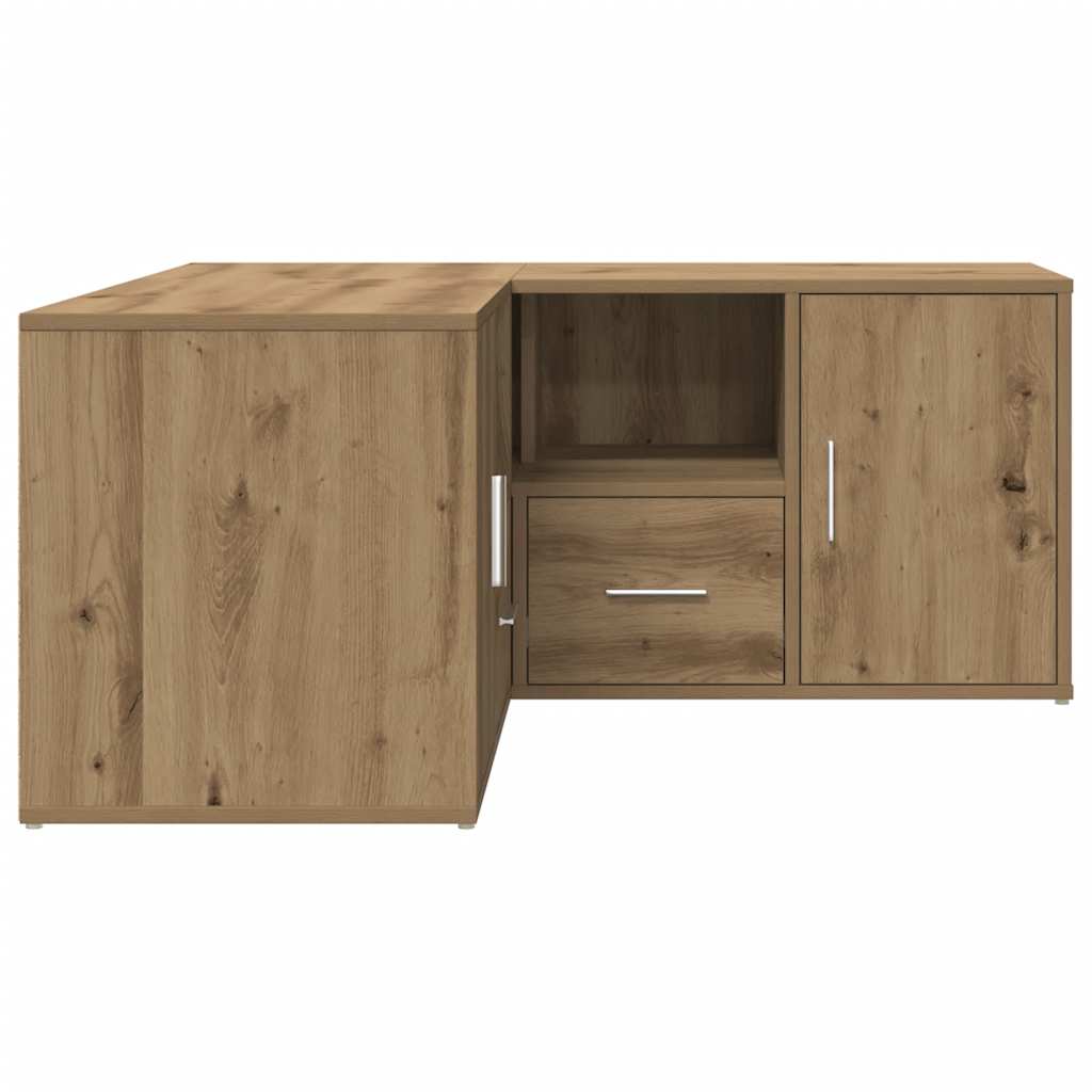hjørneskab 160x40x45 cm konstrueret træ egetræsfarve