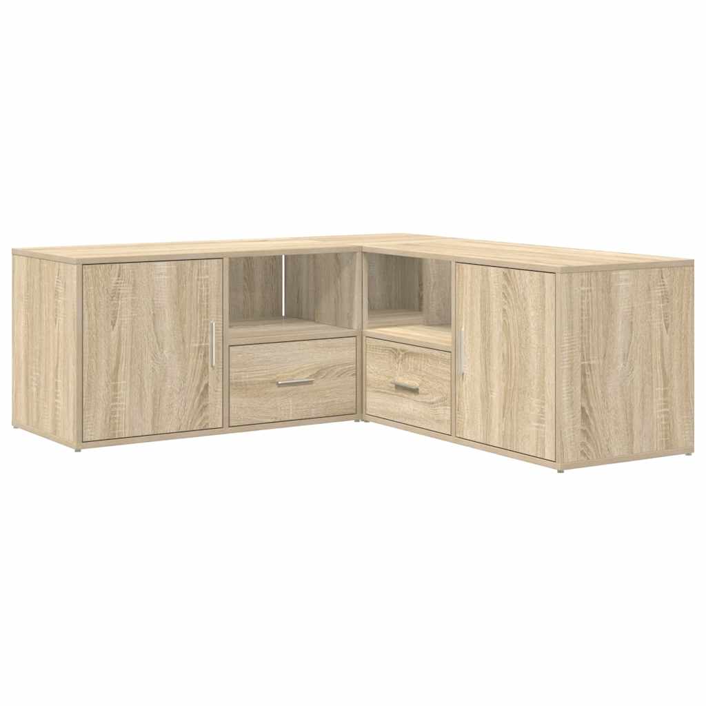 hjørneskab 200x40x45 cm konstrueret træ sonoma-eg