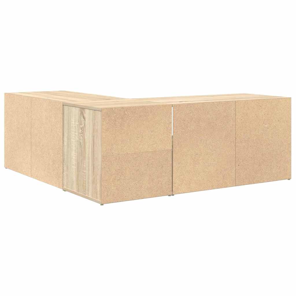 hjørneskab 200x40x45 cm konstrueret træ sonoma-eg