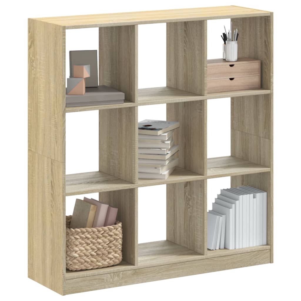 bogreol 102x32x108 cm konstrueret træ sonoma-eg