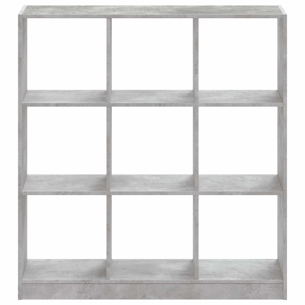 bogreol 102x32x109 cm konstrueret træ betongrå