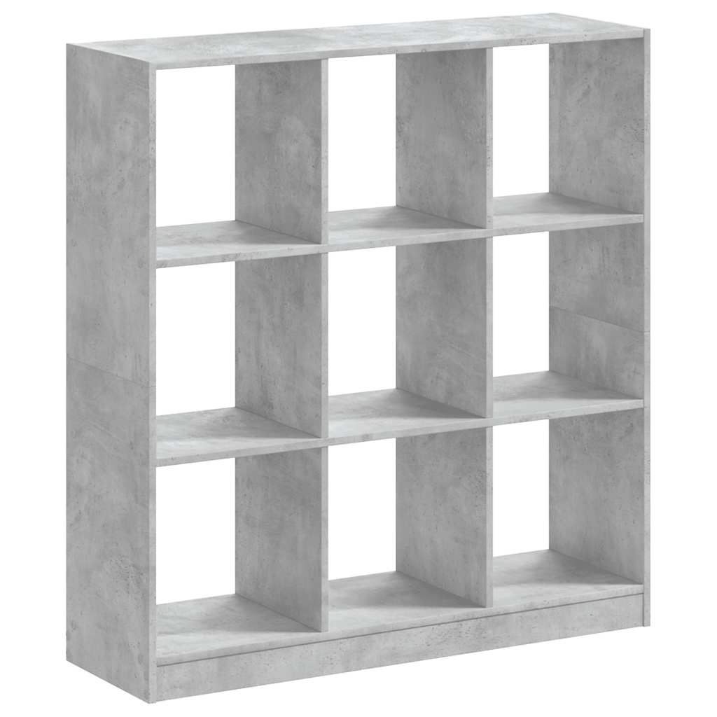bogreol 102x32x109 cm konstrueret træ betongrå