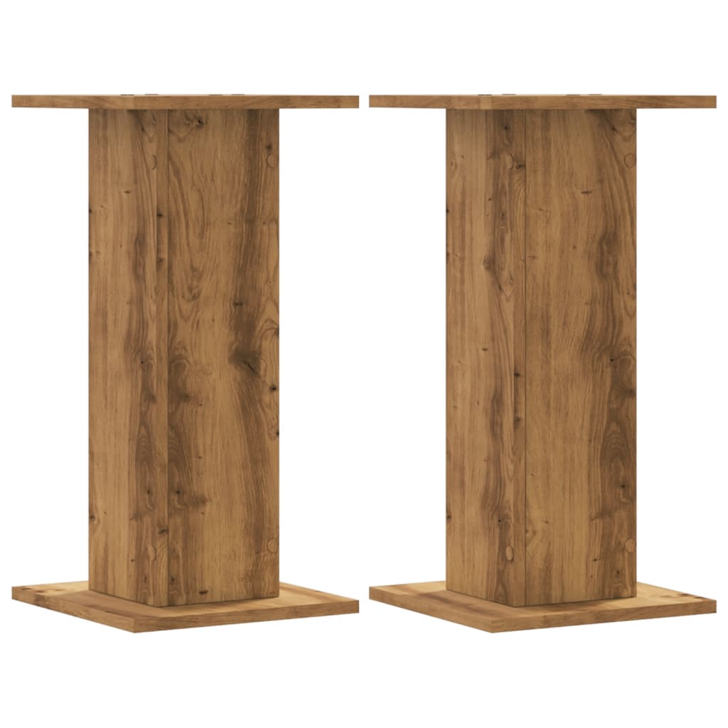 plantestativer 2 stk. 30x30x60 cm konstrueret træ egetræsfarve