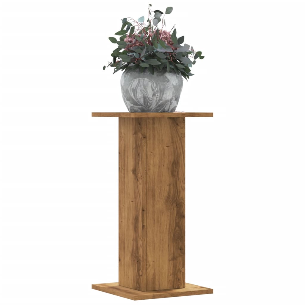 plantestativer 2 stk. 30x30x60 cm konstrueret træ egetræsfarve