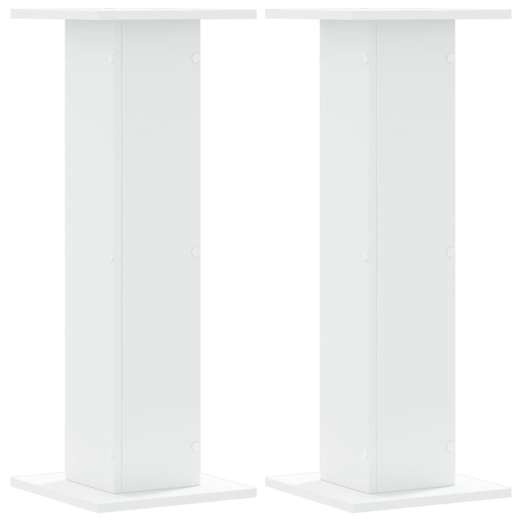 plantestativer 2 stk. 30x30x80 cm konstrueret træ hvid