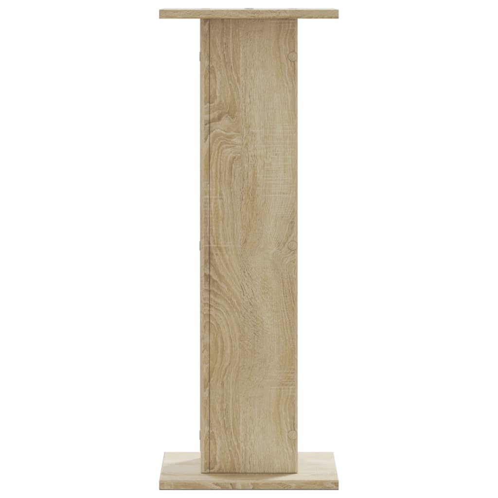 plantestativer 2 stk. 30x30x80 cm konstrueret træ sonoma-eg