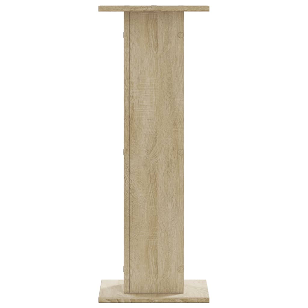 plantestativer 2 stk. 30x30x80 cm konstrueret træ sonoma-eg